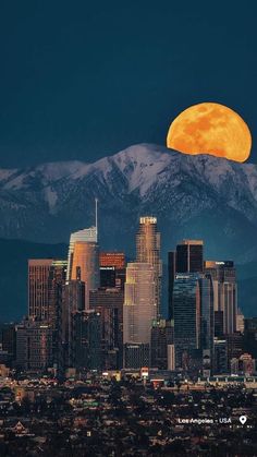 Capturing the enchanting magic of a moonrise over the Los Angeles skyline against the backdrop of Skyline Mountain.